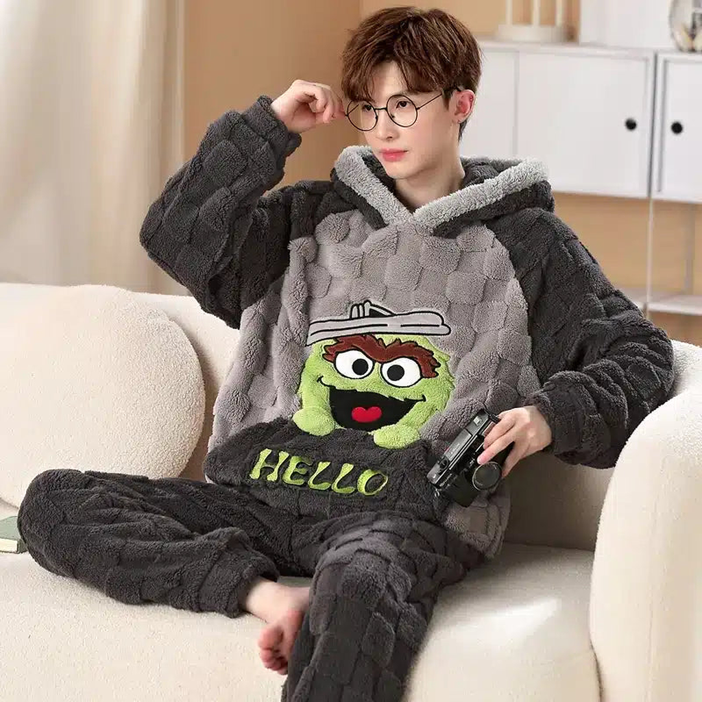 Pyjama pour homme avec capuche