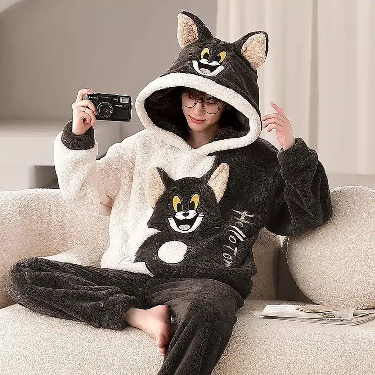 Pyjama pour homme avec capuche