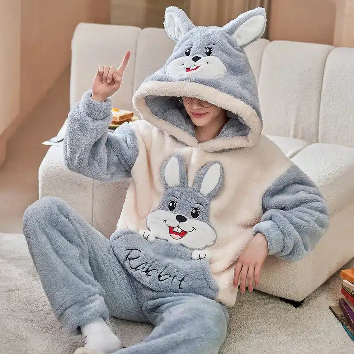 Pyjama pour homme avec capuche