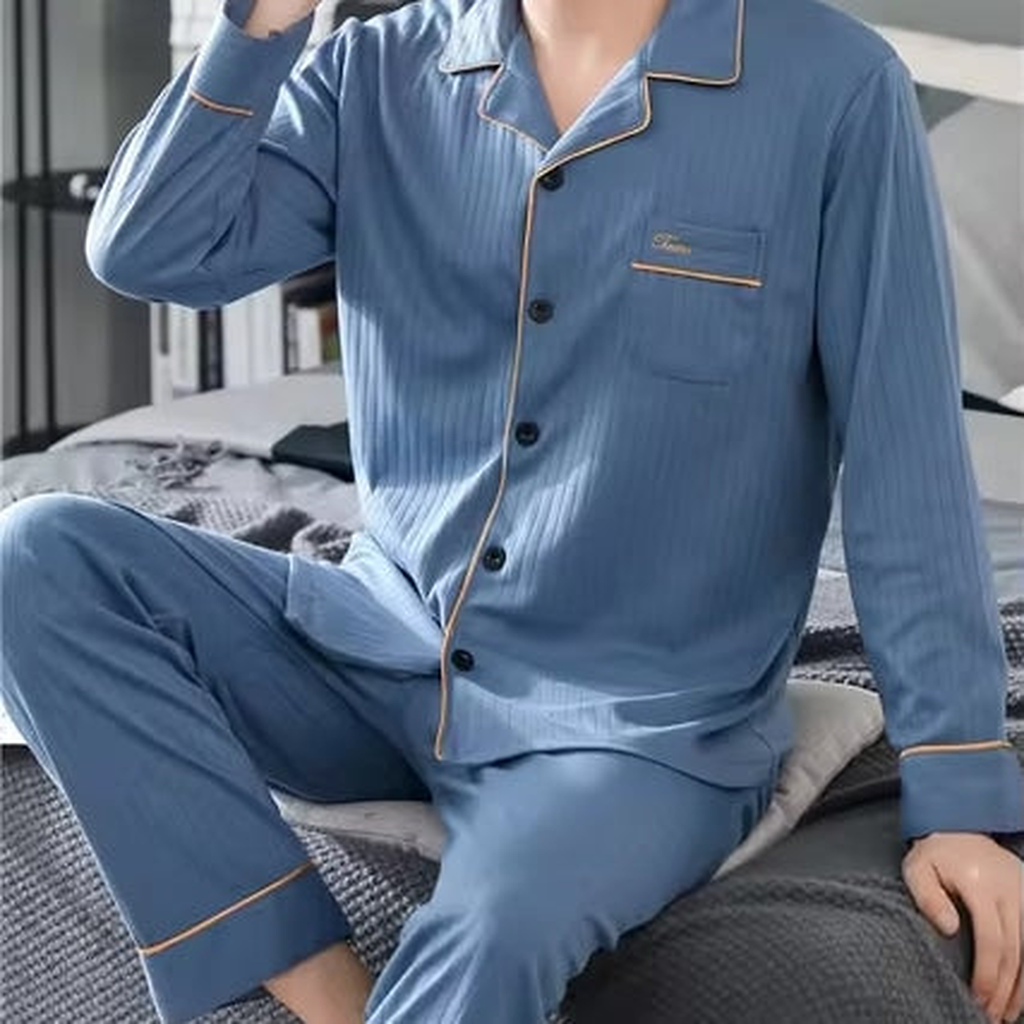 Pyjama homme effet rayé