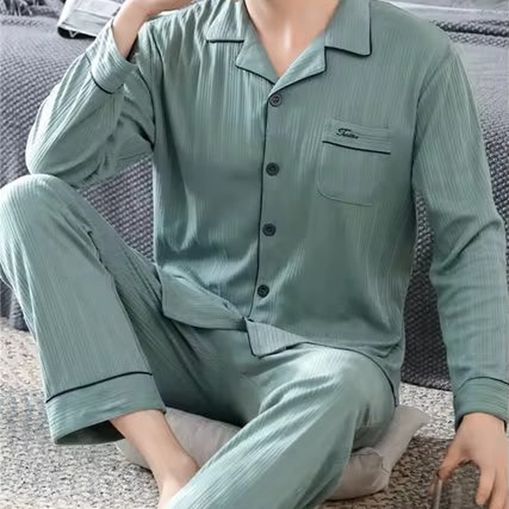 Pyjama homme effet rayé