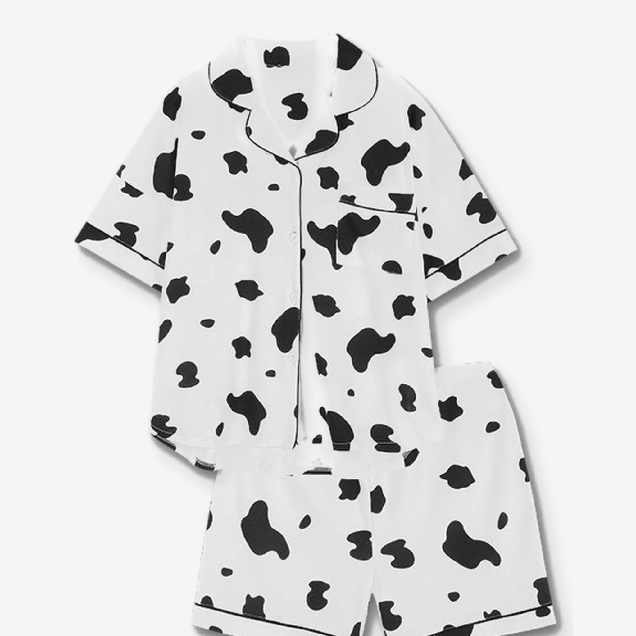 Vue rapprochée de la chemise du pyjama imprimé vache Image