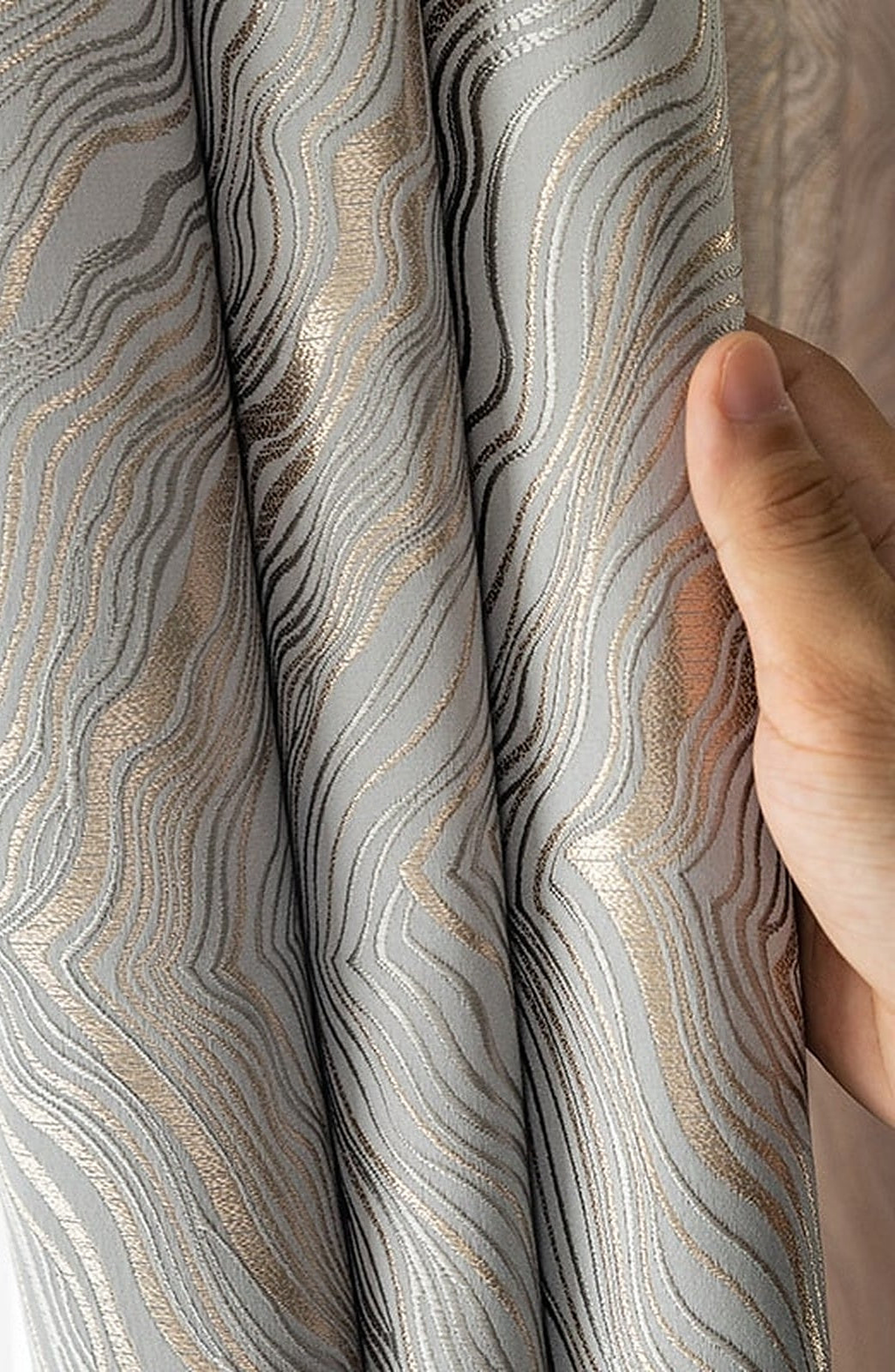Rideau jacquard occultant grande hauteur, photo 2