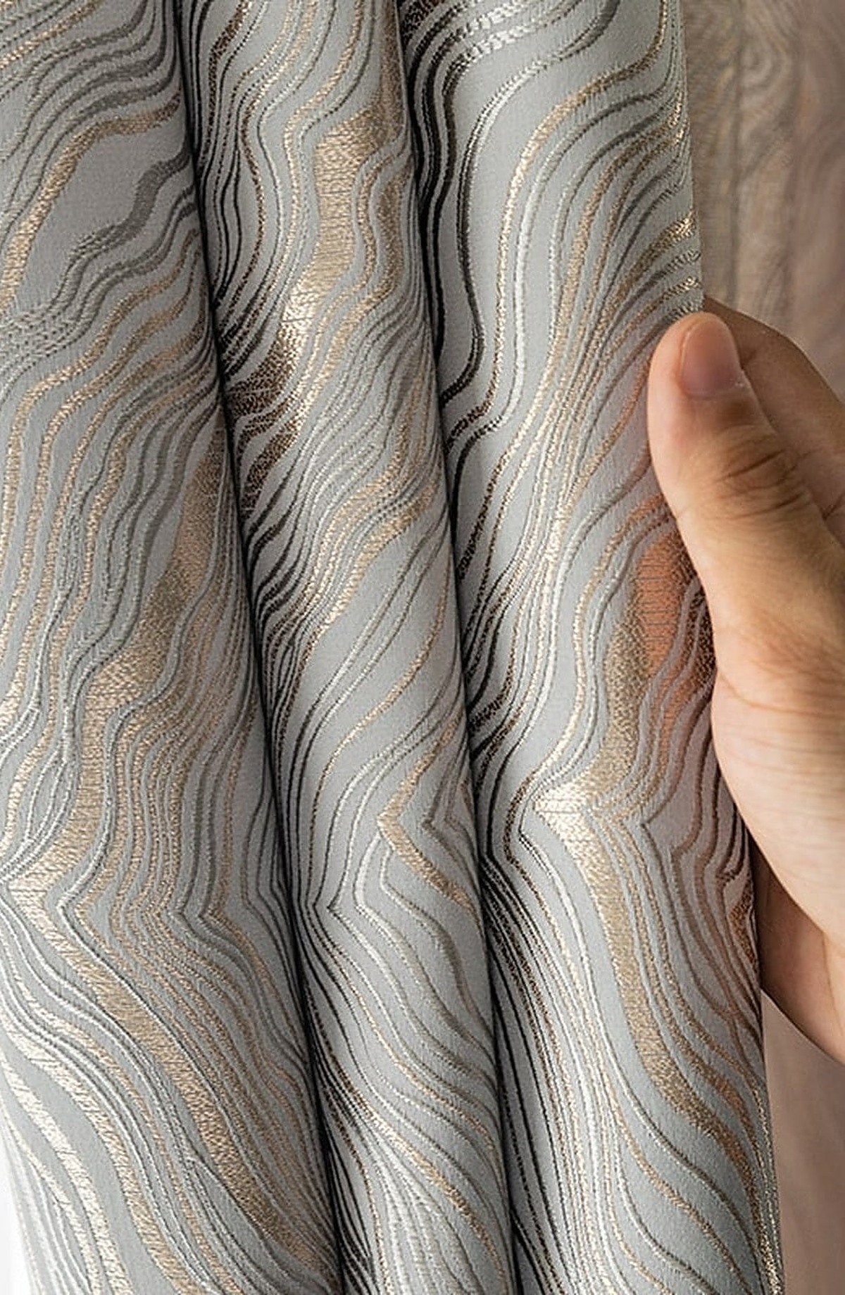 Rideau jacquard occultant grande hauteur, photo 2