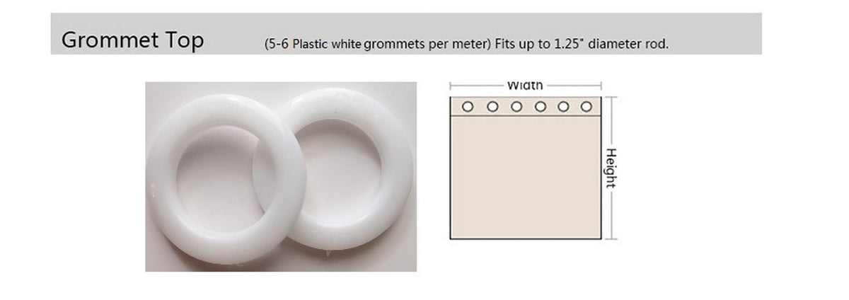 Fixation du rideau avec œillets, système Grommet Top