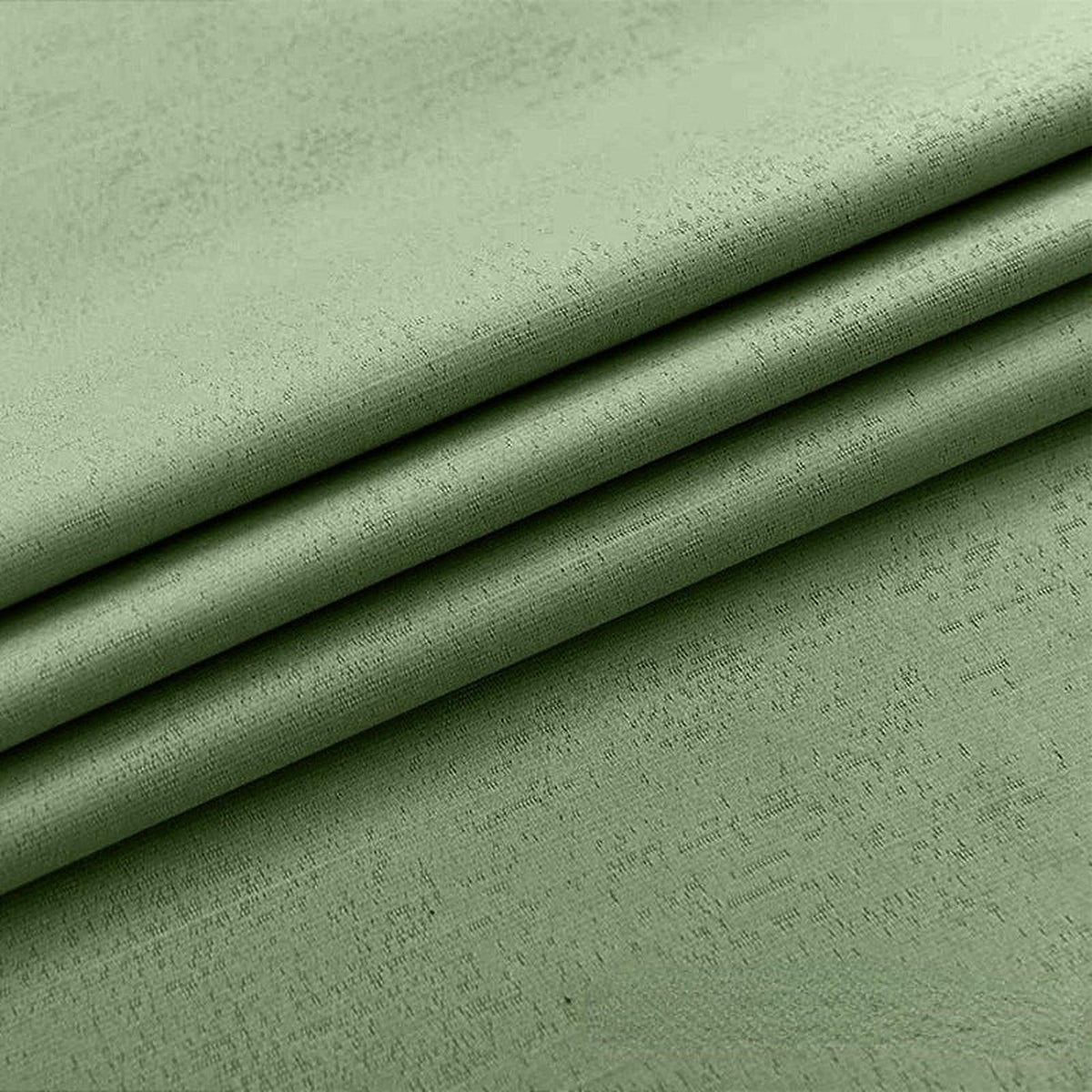 Tissu vert du rideau occultant anti-feu, gros plan sur les plis et le tissage