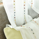 Voilage en tulle à broderies colorées, coloris Blanc