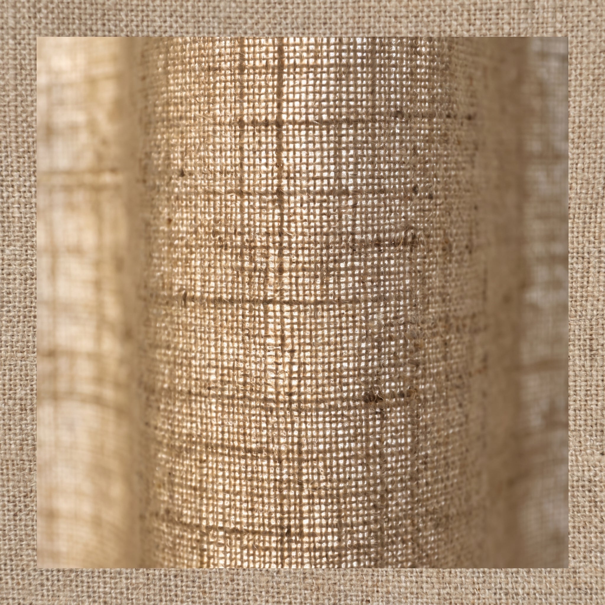 Gros plan sur le tissage des rideaux en lin semi ombrage Image