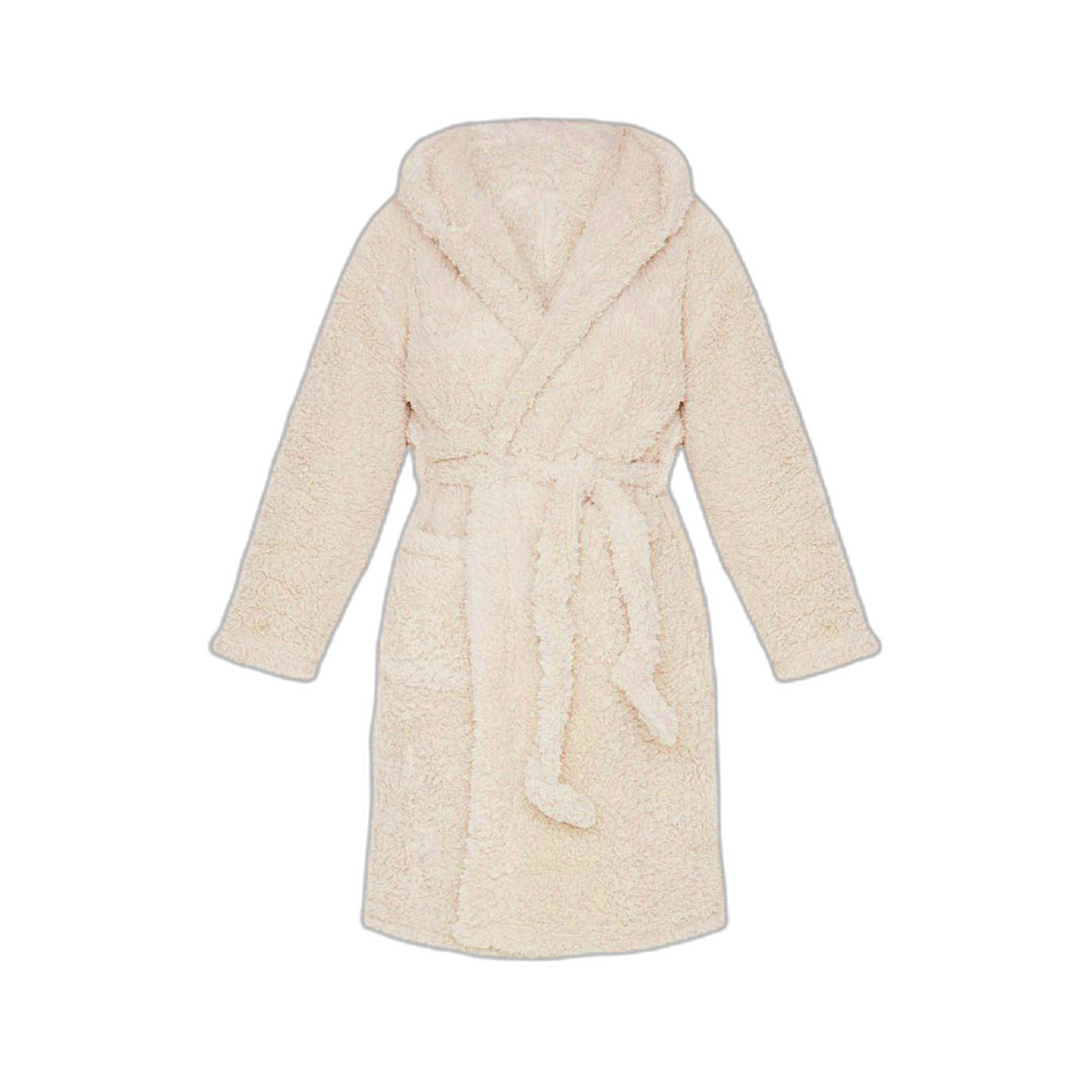 Robe de chambre Beige à capuche oreilles détourée avec sa ceinture