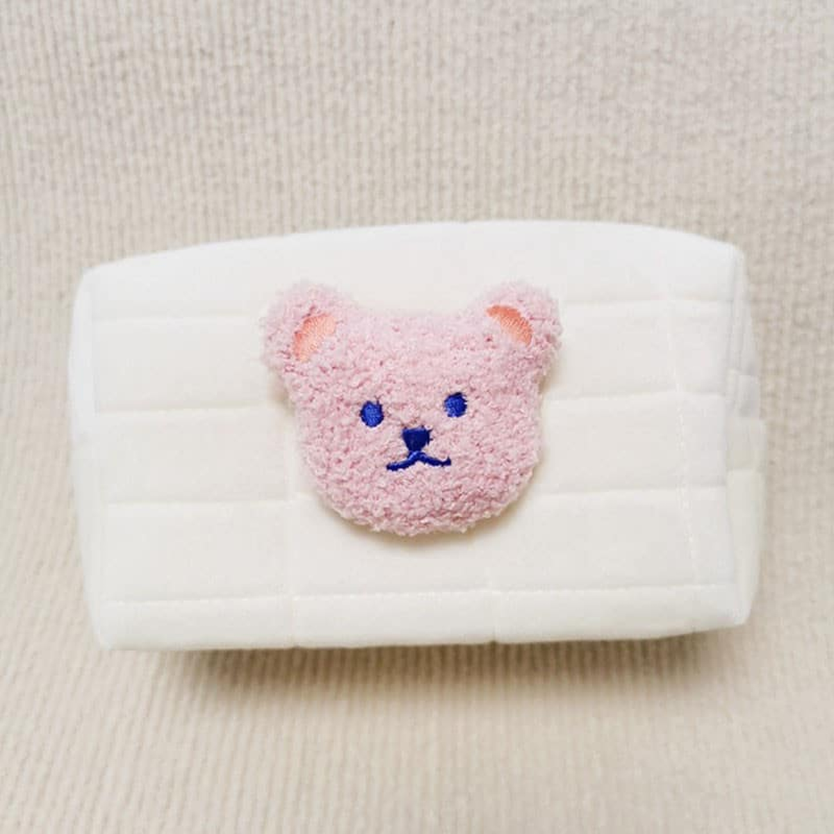 Trousse de toilette matelassée rose