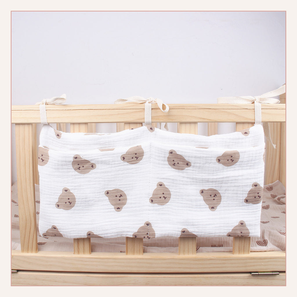 Sac de rangement lit bébé modèle 5 à têtes d’ourson
