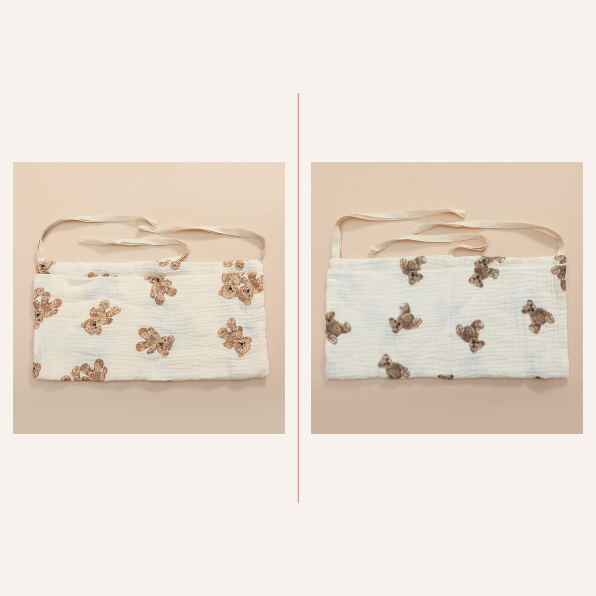 Sacs de rangement lit bébé modèles 2 et 3 à animaux bruns