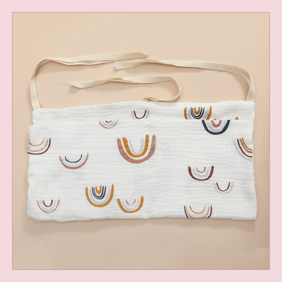 Sac de rangement à arcs colorés avec trois liens et deux poches Image