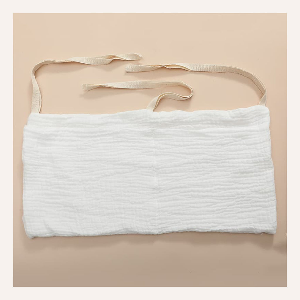 Sac de rangement pour lit bébé en gaze de coton blanc