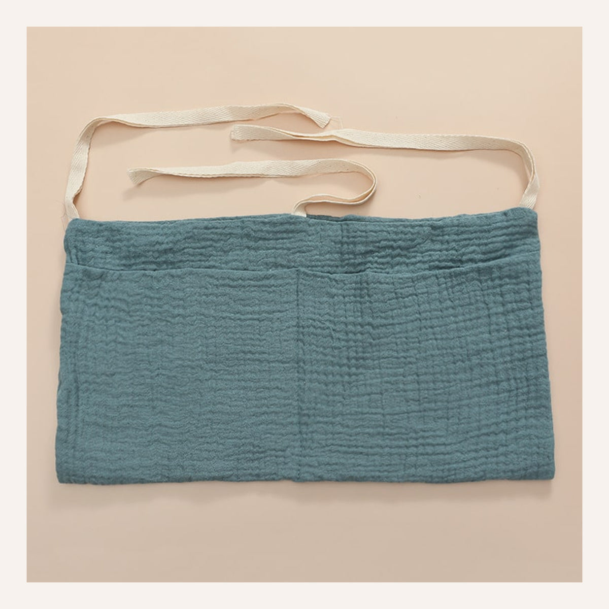 Sac de rangement pour lit bébé en gaze de coton vert
