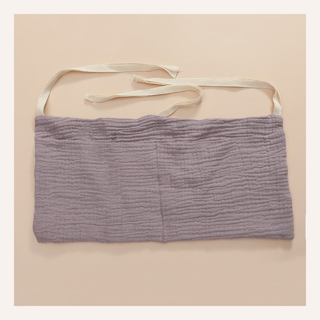 Sac de rangement pour lit bébé en gaze de coton violet