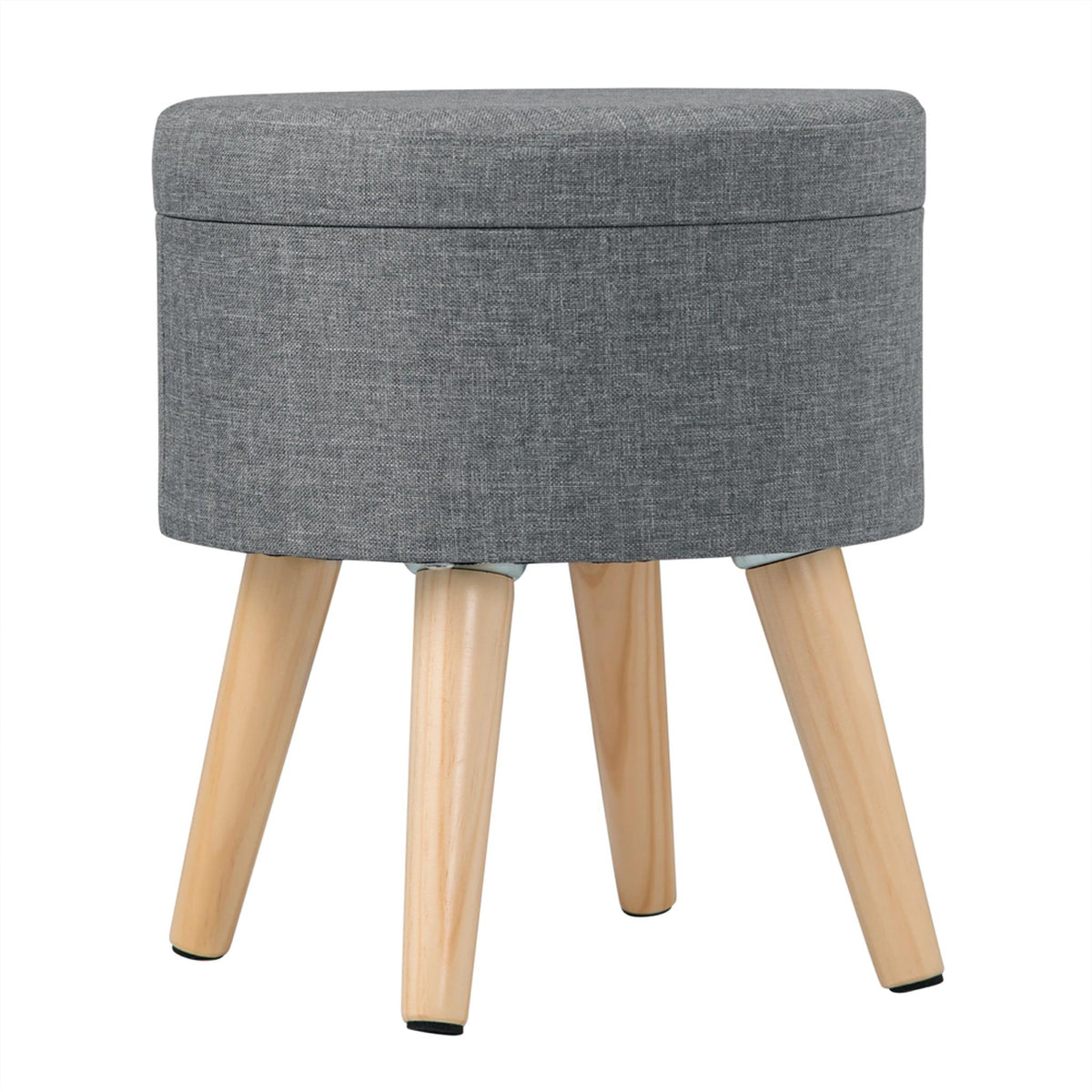 Assise en lin du tabouret de rangement, gros plan
