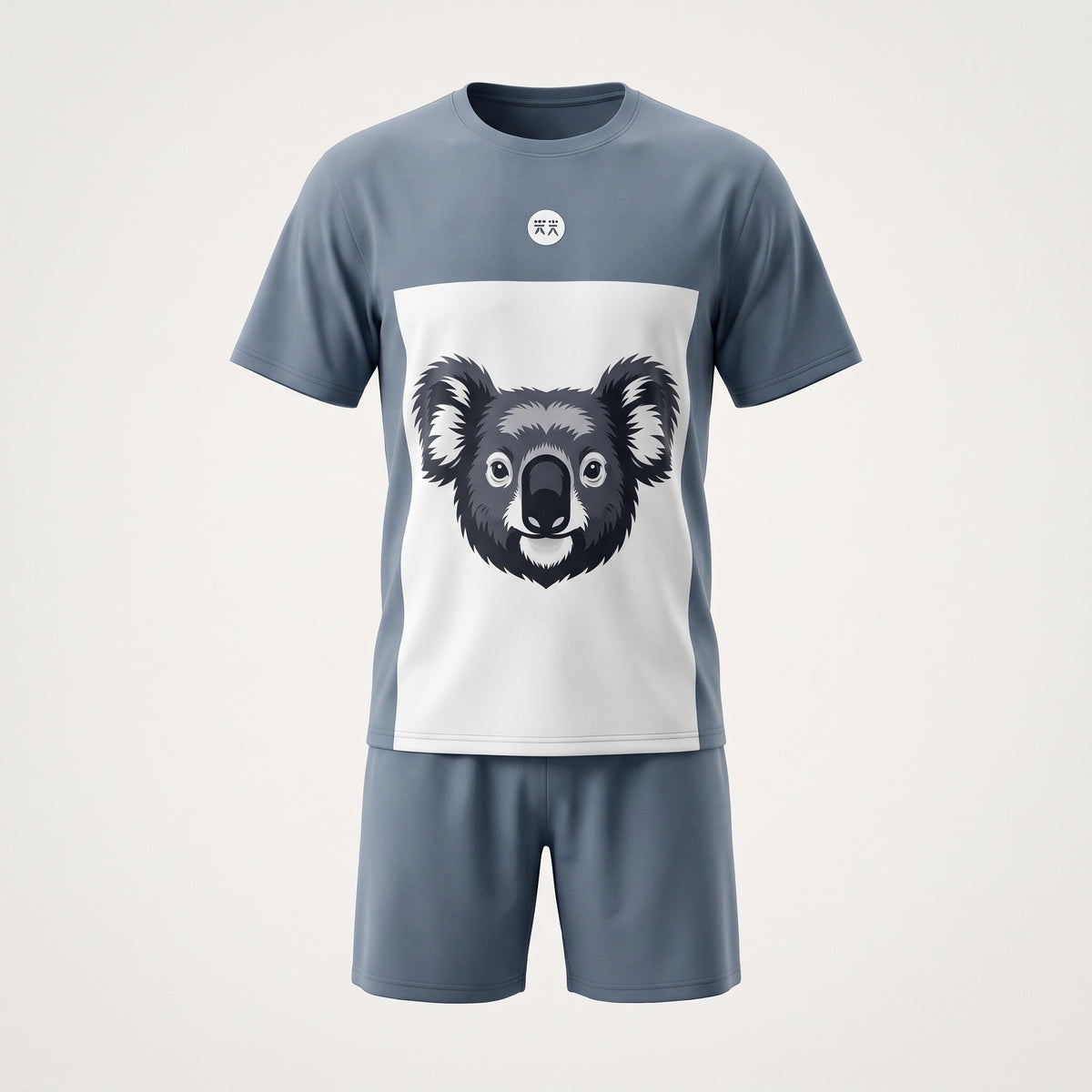 Pyjama d'été homme à koala en vue ghost sur fond blanc cassé