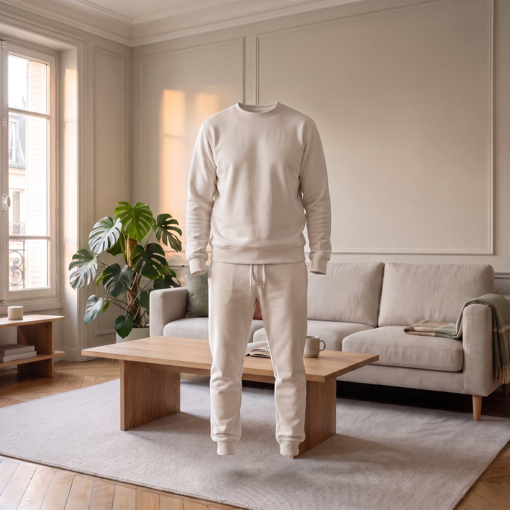 Ensemble jogging homme en coton coupe sans mannequin
