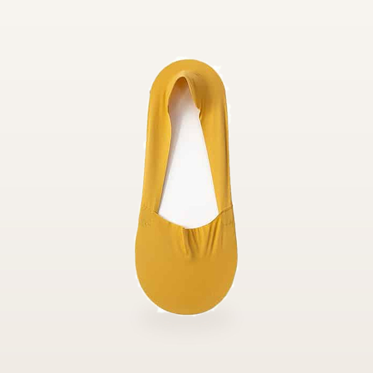 Lot de trois paires de socquettes invisibles jaune moutarde