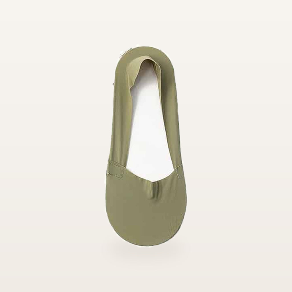Lot de trois paires de socquettes invisibles vert kaki