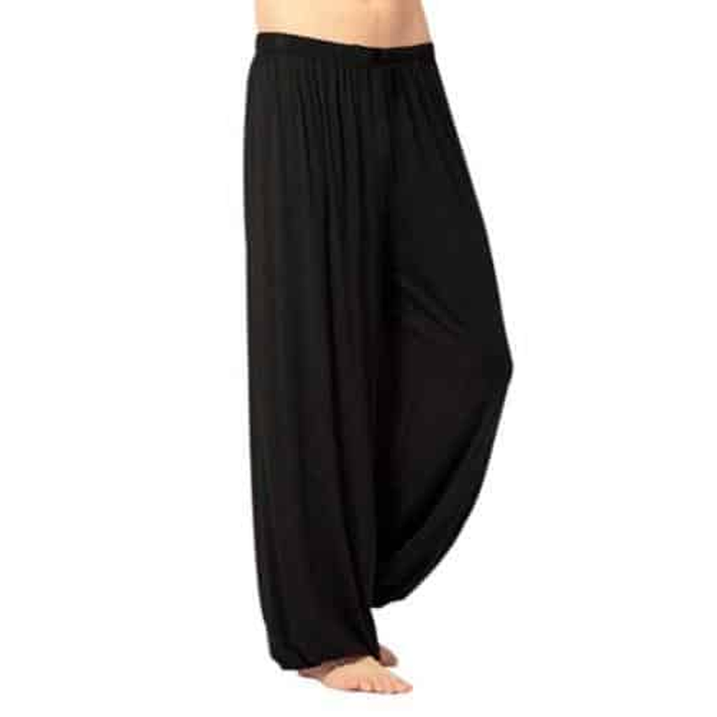 Pantalon sarouel de yoga pour homme, coloris noir