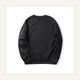 Packshot du sweat classique homme noir, col rond et coupe entière