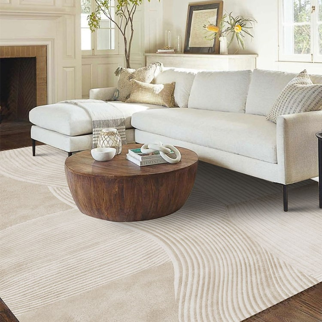 Tapis cocooning effet jardin zen