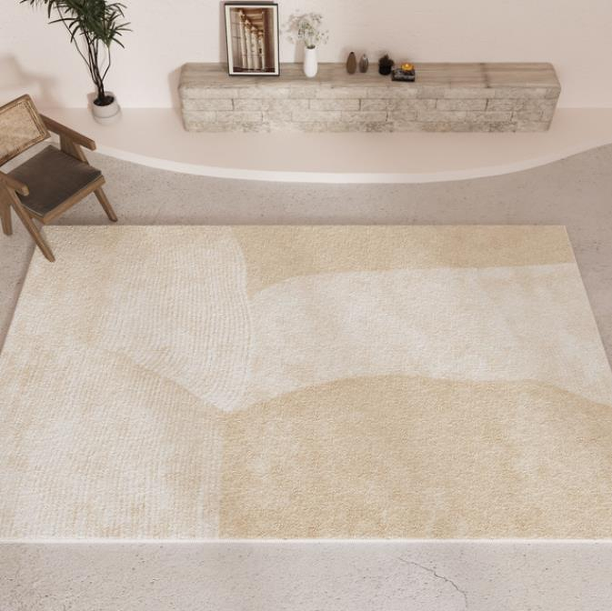 Tapis cocooning effet jardin zen