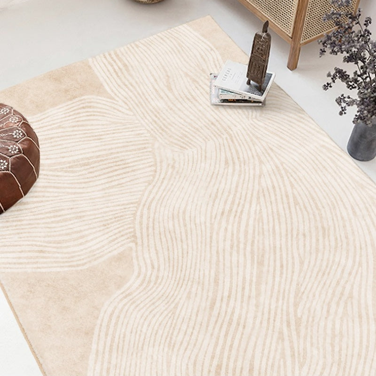 Tapis cocooning effet jardin zen
