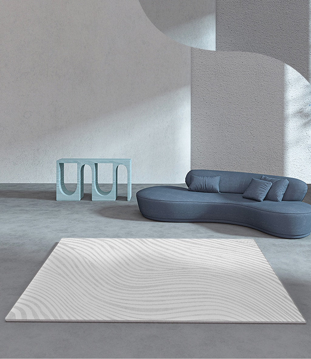 Tapis cocooning effet jardin zen