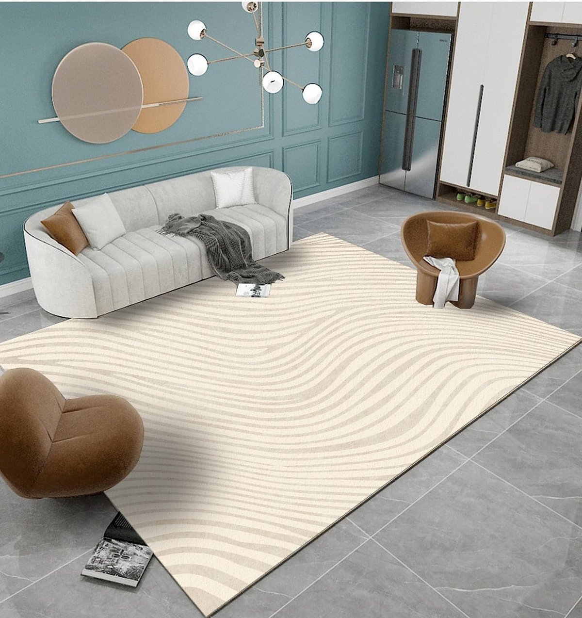Tapis cocooning effet jardin zen