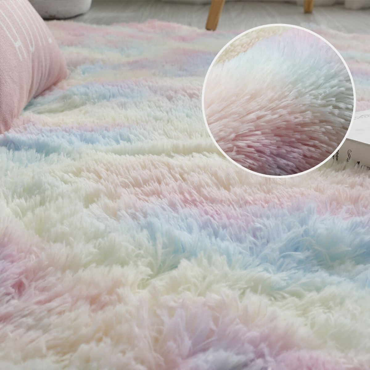 Tapis imitation fourrure moelleux et moderne