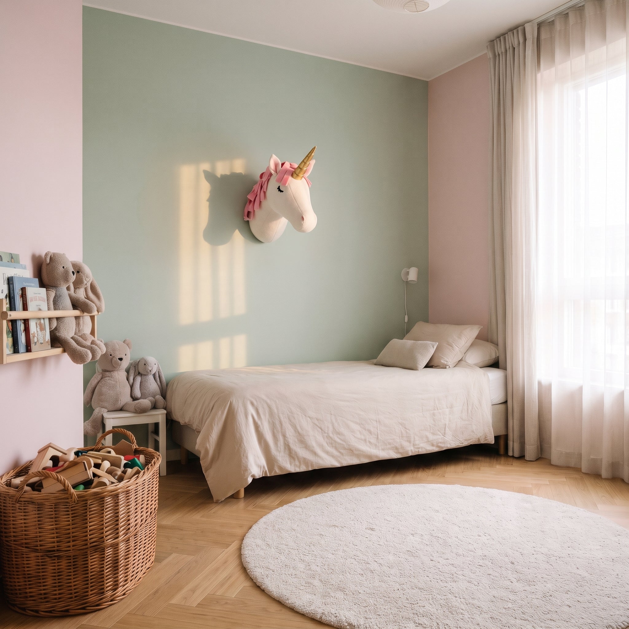 Tête d'animal en peluche à accrocher vue d'ensemble Image