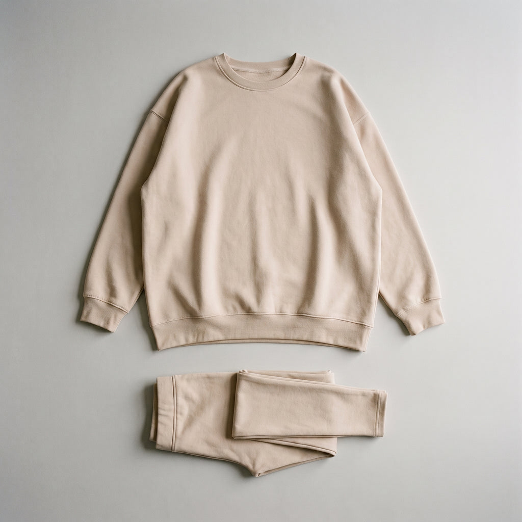 Ensemble seul : sweat oversize à plat et legging plié