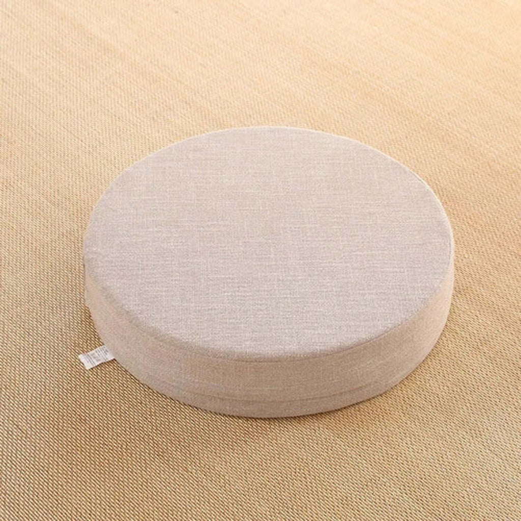 Coussin de sol rond, coloris Rouge sans fleur