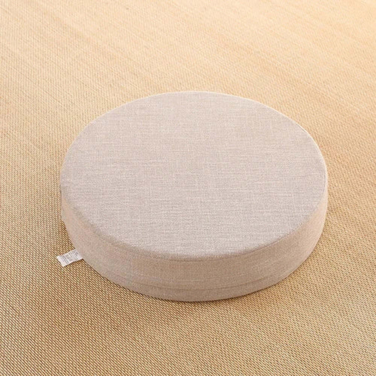 Coussin de sol rond, coloris Rouge sans fleur