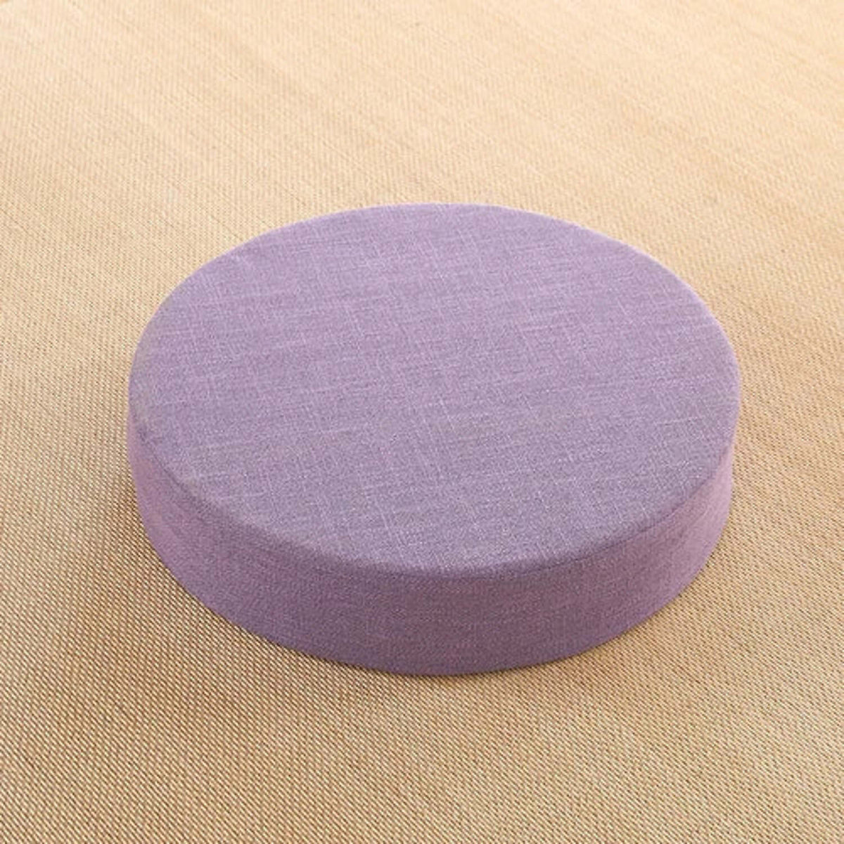 Coussin de sol rond, coloris Gris avec fleur