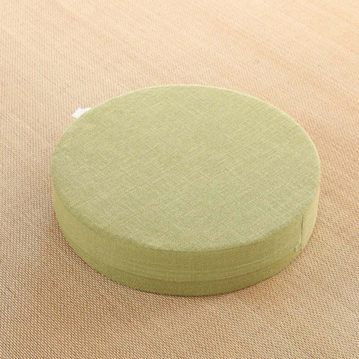 Coussin de sol rond, coloris Vert sans fleur