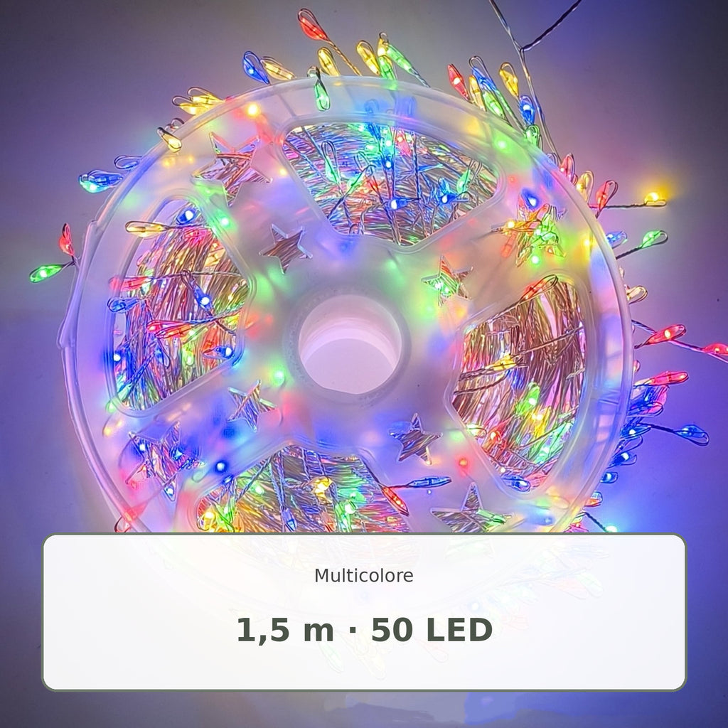 Guirlande LED multicolore · 1,5 m, 50 LED