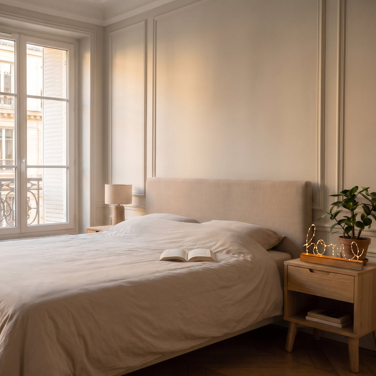 Veilleuse Home au fil métallique fin dans une chambre claire Image